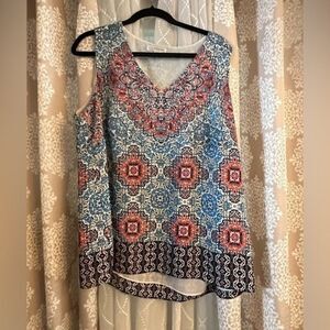 🌸 KENAR Sleeveless Blouse - Size 1X | Lightweight & Lined 🌸